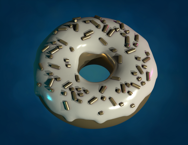 Doughnut donut 3D Baskı Modeli .c4d .max .obj .3ds .fbx .stl .blend 