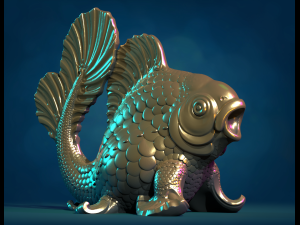 Walking Fish 3D Print Model