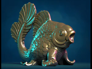 Walking Fish 3D Print Model