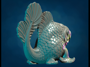 Walking Fish 3D Print Model