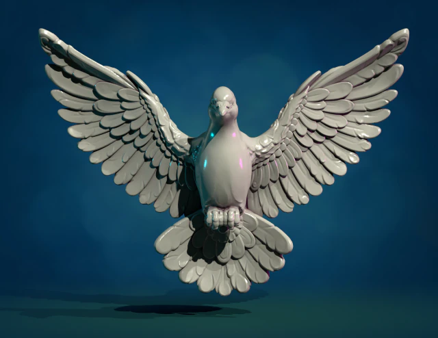 Pigeon III 3D Print Model .c4d .max .obj .3ds .fbx .stl .blend 