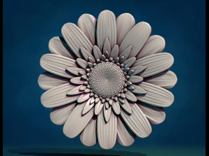 Daisy Flower 3D Print Model