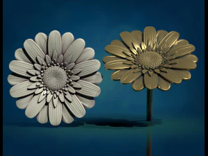Daisy Flower 3D Print Model
