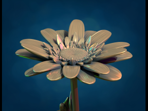 Daisy flower sculpture 3D Baskı Modeli
