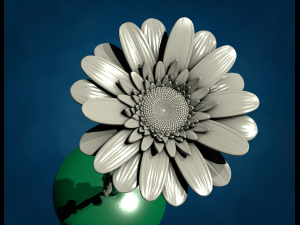 Daisy flower sculpture 3D Baskı Modeli