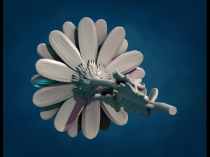 Daisy flower sculpture 3D Baskı Modeli