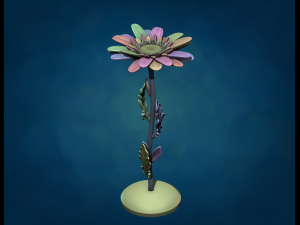 Daisy flower sculpture 3D Baskı Modeli