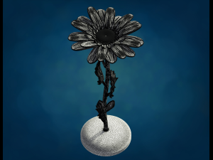 Daisy flower sculpture 3D Baskı Modeli