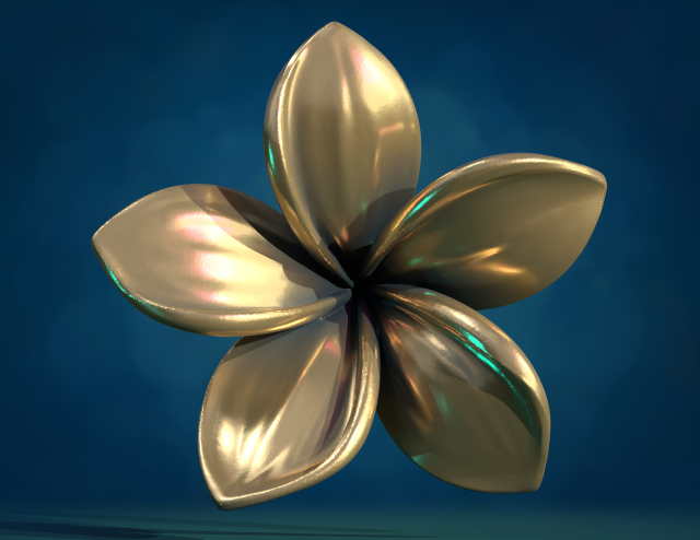 Plumeria Flower 3D Принт Модель .c4d .max .obj .3ds .fbx .stl .blend 