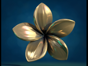 Plumeria Flower 3D Print Model