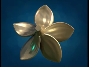 Plumeria Flower 3D Print Model