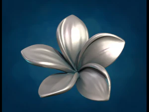 Plumeria Flower 3D Print Model