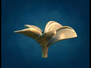 Plumeria Flower 3D Print Model