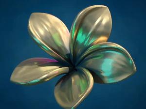 Plumeria Flower 3D Print Model