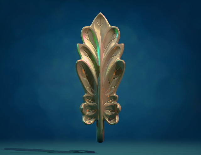 Daisy leaf 3D-printmodel .c4d .max .obj .3ds .fbx .stl .blend 