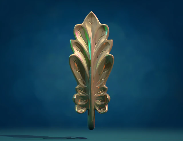 Daisy leaf 3D Print Model .c4d .max .obj .3ds .fbx .stl .blend 