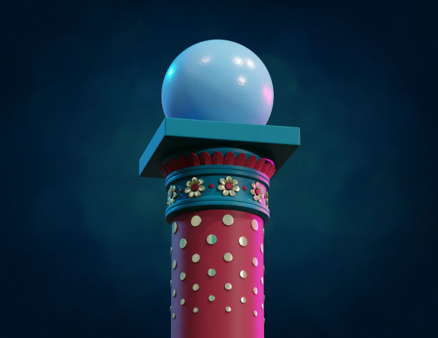 Pillar Column 3D Print Model .c4d .max .obj .3ds .fbx .stl .blend 
