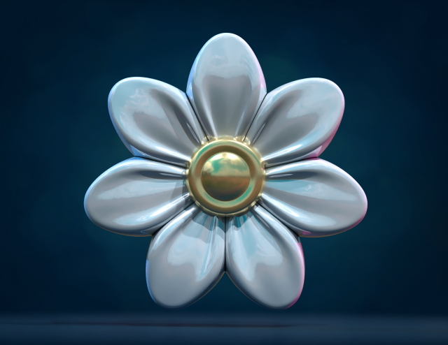 Simple Flower Modello di stampa 3D .c4d .max .obj .3ds .fbx .stl .blend 