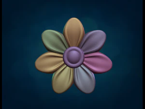 Simple Flower 3D Print Model
