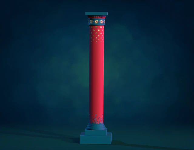 Pillar Column textured 3D Print Model .c4d .max .obj .3ds .fbx .stl .blend 