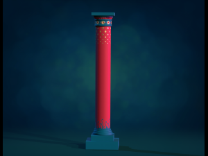 Pillar Column textured 3D Print Model