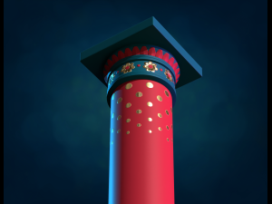Pillar Column textured 3D Print Model