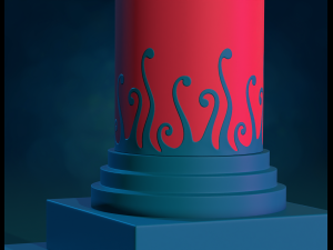 Pillar Column textured 3D Print Model
