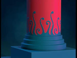 Pillar Column textured 3D Print Model