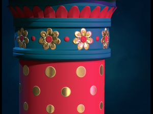 Pillar Column textured 3D Print Model