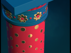 Pillar Column textured 3D Print Model