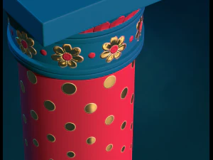 Pillar Column textured 3D Print Model