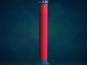 Pillar Column textured 3D Print Model