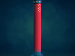 Pillar Column textured 3D Print Model