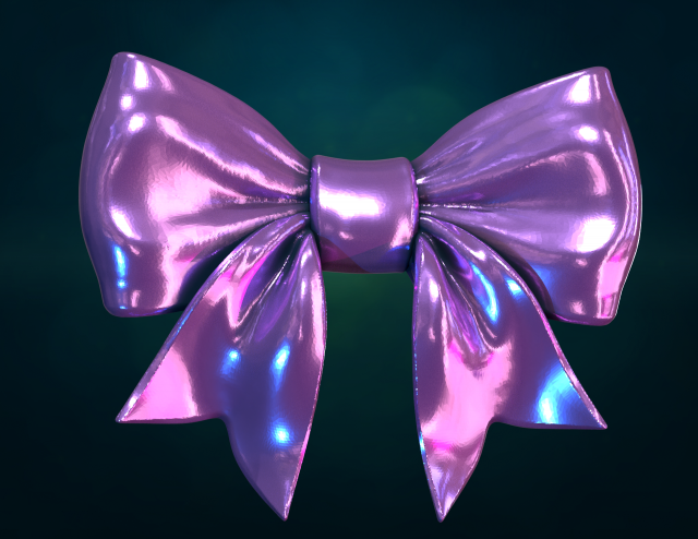 Ribbon Bow Modello di stampa 3D .c4d .max .obj .3ds .fbx .stl .blend 