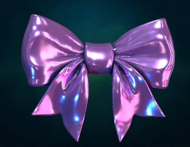 Ribbon Bow 3D Print Model .c4d .max .obj .3ds .fbx .stl .blend 