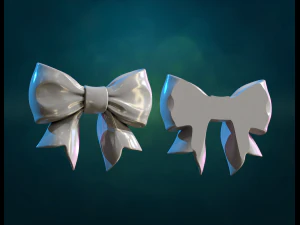 Ribbon Bow 3D Print Model