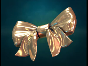 Ribbon Bow 3D Print Model
