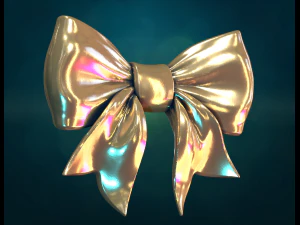 Ribbon Bow 3D Print Model