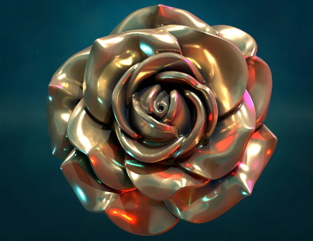Rose bass-relief 3D Print Model .c4d .max .obj .3ds .fbx .stl .blend