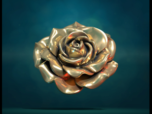 Rose bass-relief 3D 打印模型