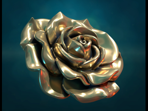 Rose bass-relief 3D 打印模型