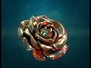 Rose bass-relief 3D Print Model