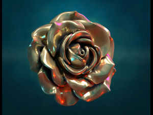 Rose bass-relief 3D 打印模型