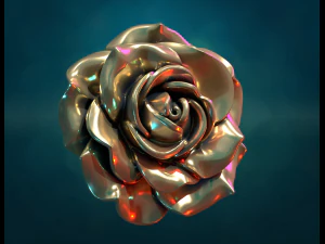 Rose bass-relief 3D Print Model