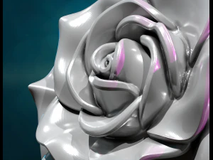 Rose bass-relief 3D Print Model