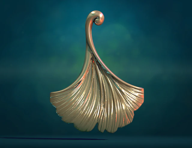 Feuille de ginkgo Modèles 3D en vedette .c4d .max .obj .3ds .fbx .stl .blend 