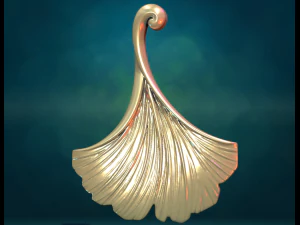 Feuille de ginkgo Modèles 3D en vedette
