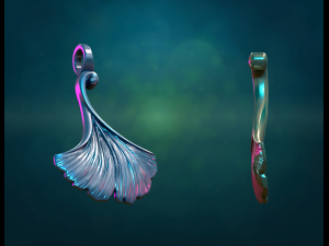 Ginkgo leaf 3Dプリントモデル