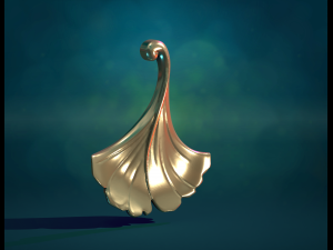 Ginkgo leaf 3Dプリントモデル