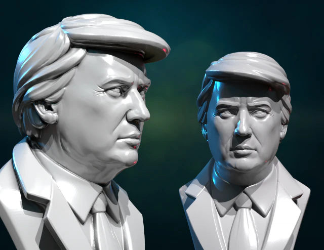Donald Trump Bust 3D Print Model .c4d .max .obj .3ds .fbx .stl .blend 